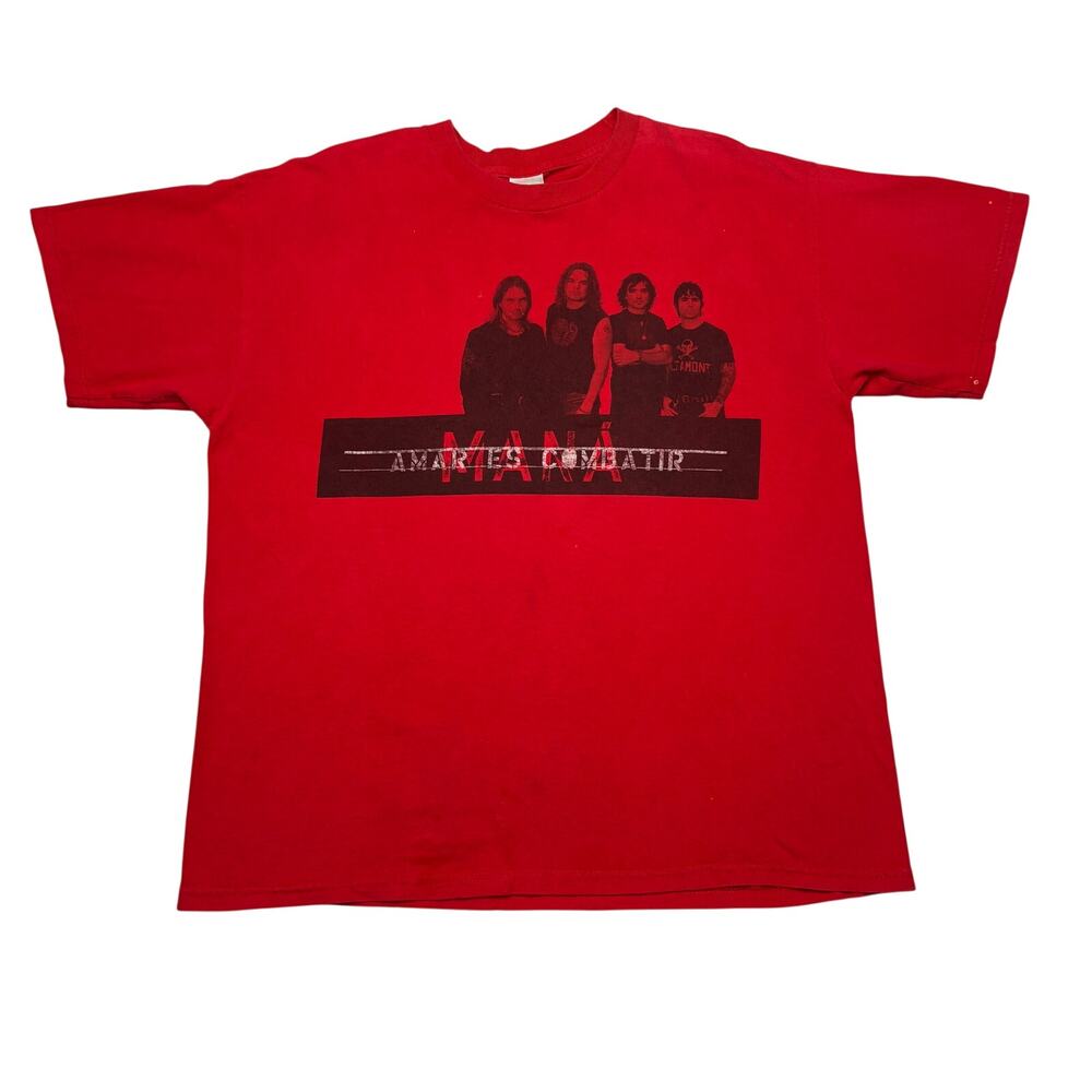 Vintage Y2K Mana Amar Es Combatir Tour Shirt Men's XL Double Sided Concert Tee